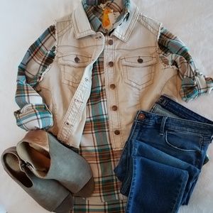 C&C California Soft Plaid Flannel Shirt NEW!